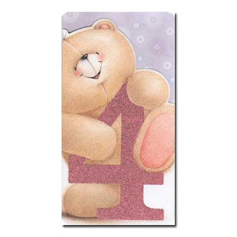 4th Birthday Forever Friends Card